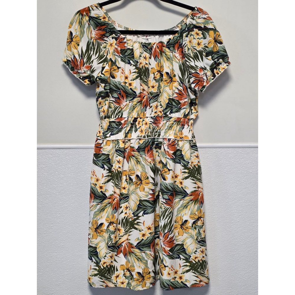 Women's beautees Dress Size 16 White Multi-color Floral